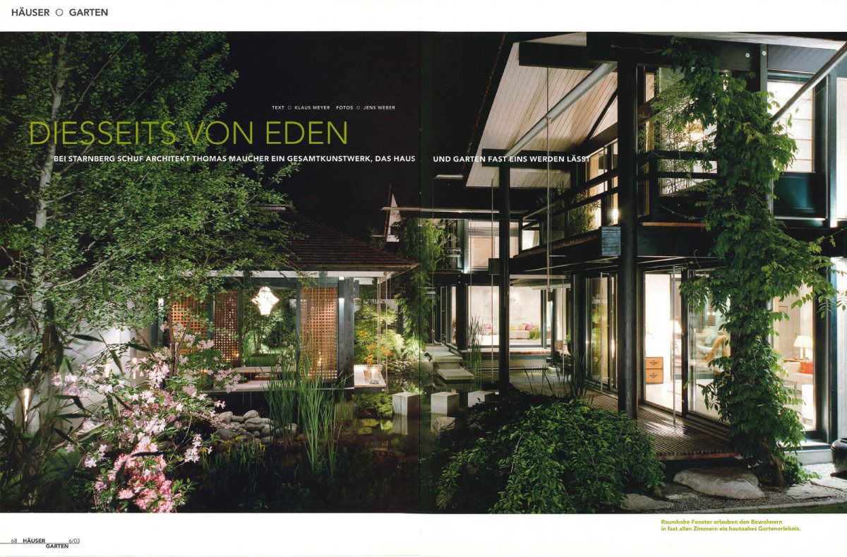 Doppelseite der Reportage „Diesseits von Eden“ in HÄUSER 06/03
