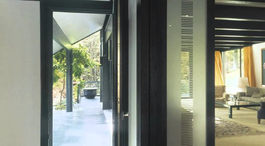Villa im Park: Videostandbild, Blick durch die Eingangshalle in Flur und Wohnraum